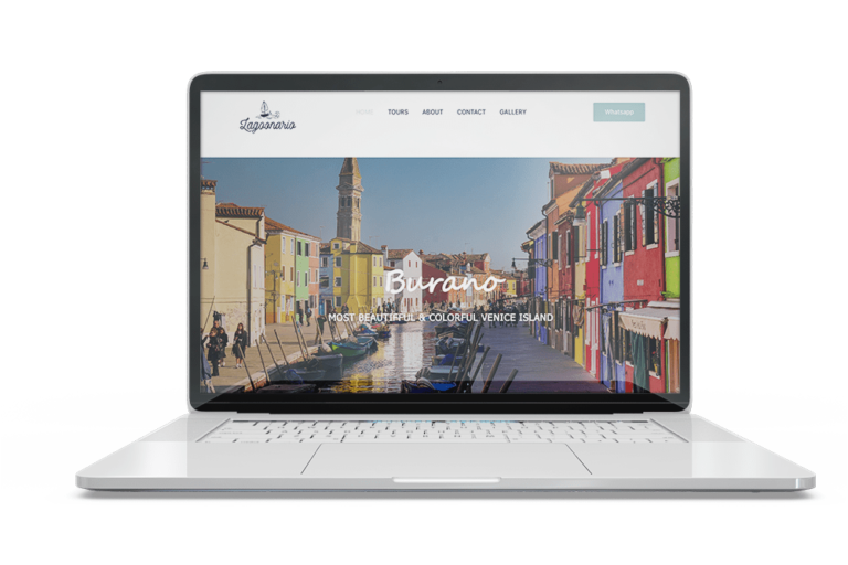 webdesign for a touristic boat in venice lagoon